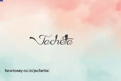 Jachetta