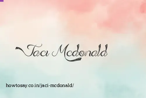 Jaci Mcdonald