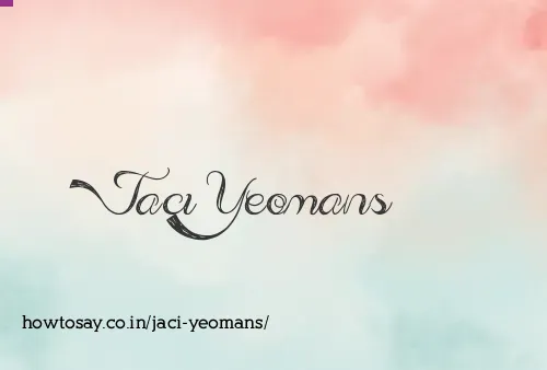 Jaci Yeomans