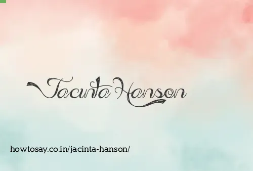 Jacinta Hanson