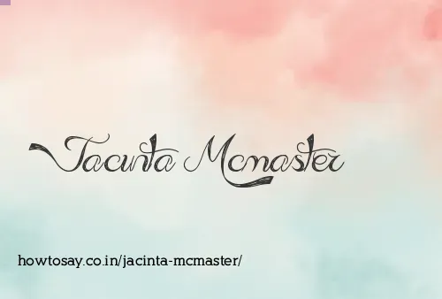 Jacinta Mcmaster