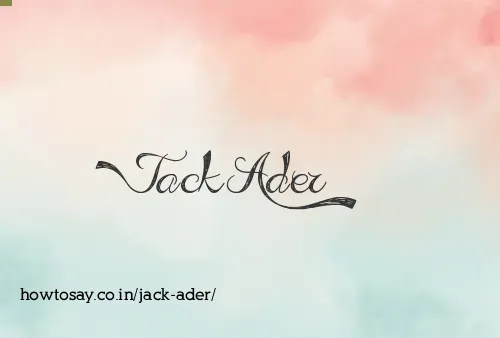 Jack Ader