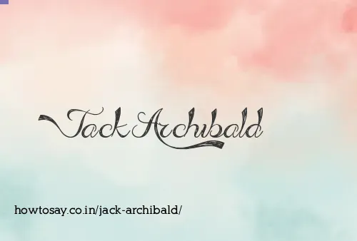 Jack Archibald