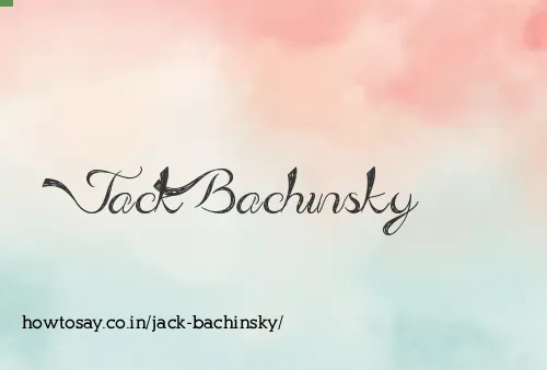 Jack Bachinsky