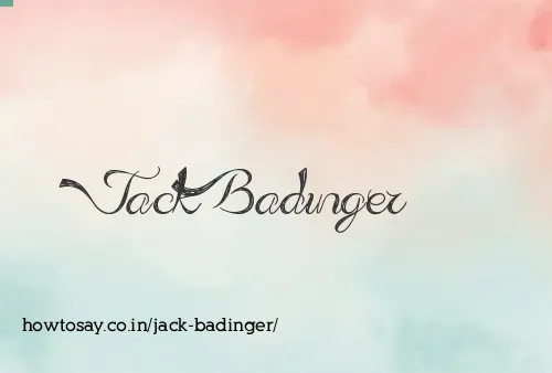 Jack Badinger