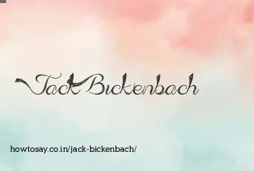 Jack Bickenbach