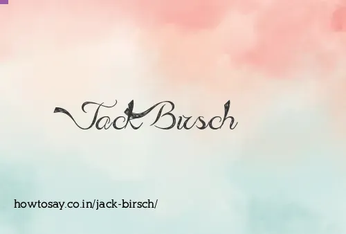 Jack Birsch