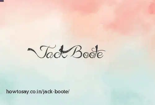 Jack Boote