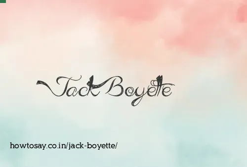 Jack Boyette