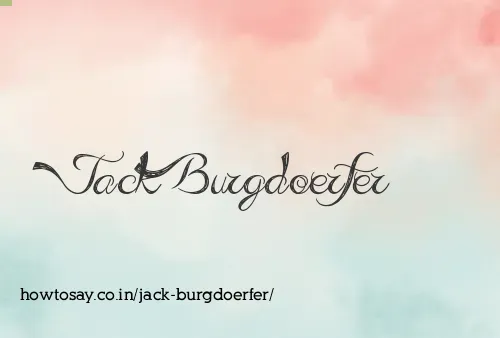 Jack Burgdoerfer