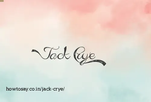 Jack Crye