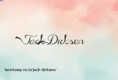 Jack Dirksen