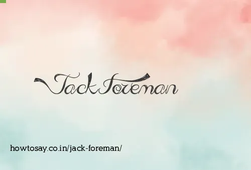 Jack Foreman
