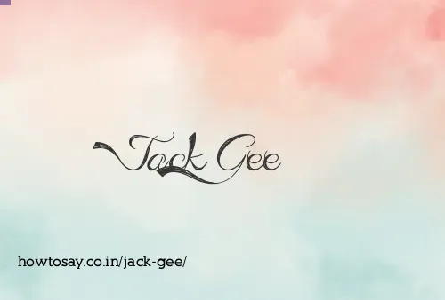 Jack Gee