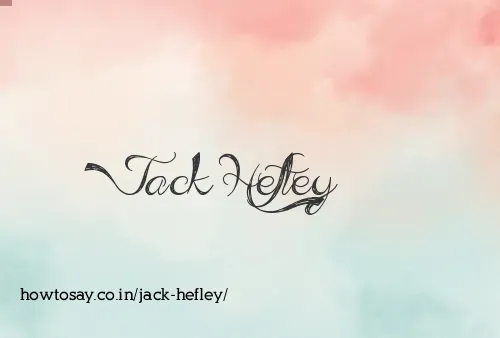 Jack Hefley
