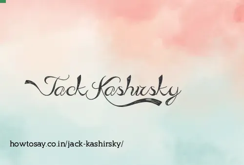 Jack Kashirsky