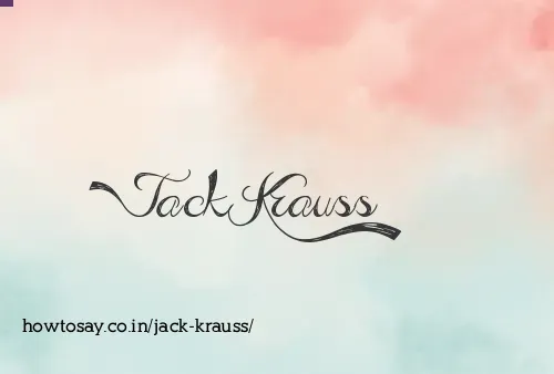 Jack Krauss