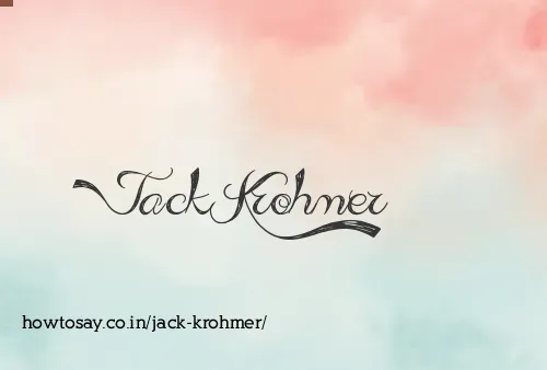 Jack Krohmer