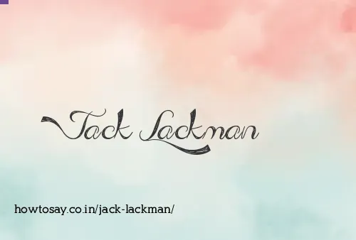 Jack Lackman