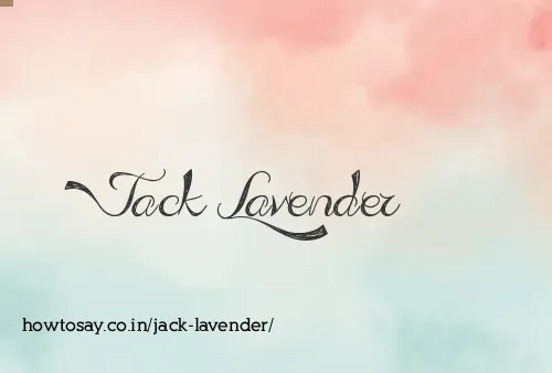 Jack Lavender