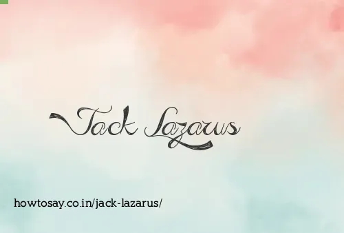 Jack Lazarus