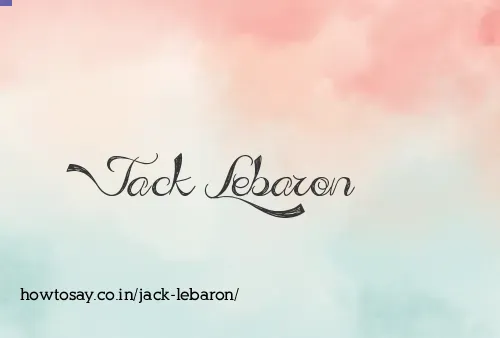 Jack Lebaron
