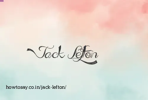 Jack Lefton