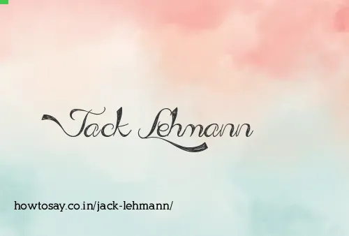 Jack Lehmann