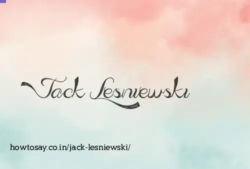 Jack Lesniewski