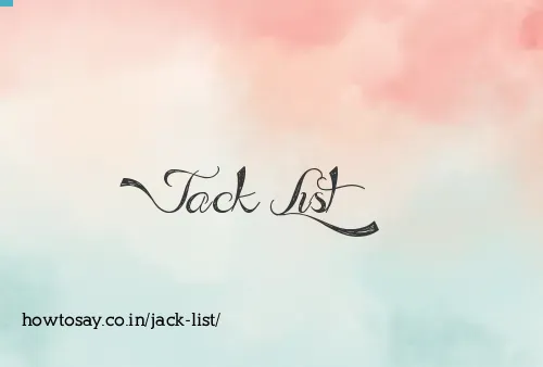 Jack List