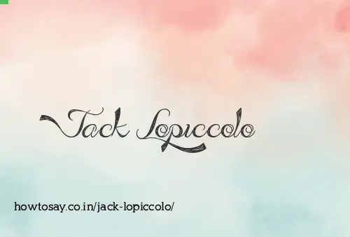 Jack Lopiccolo