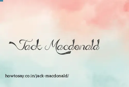 Jack Macdonald