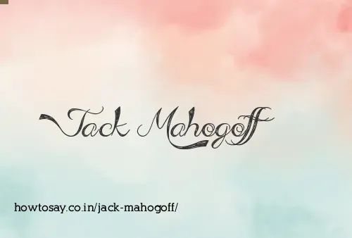 Jack Mahogoff