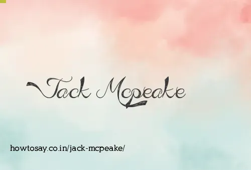 Jack Mcpeake