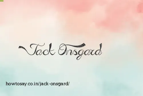 Jack Onsgard