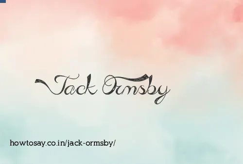 Jack Ormsby