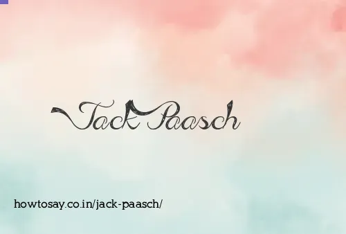 Jack Paasch