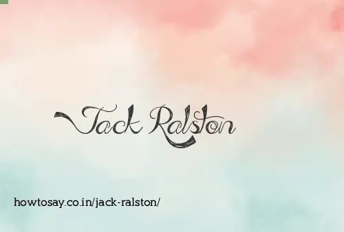 Jack Ralston