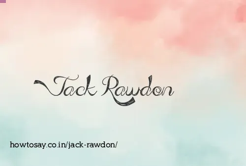 Jack Rawdon