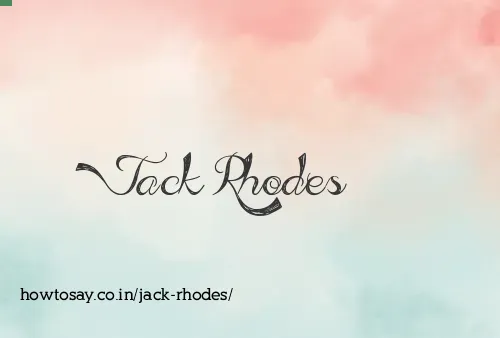 Jack Rhodes