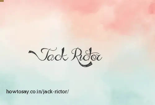 Jack Rictor
