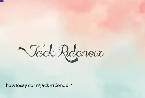 Jack Ridenour