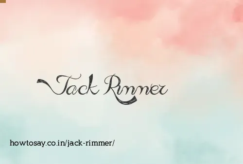 Jack Rimmer