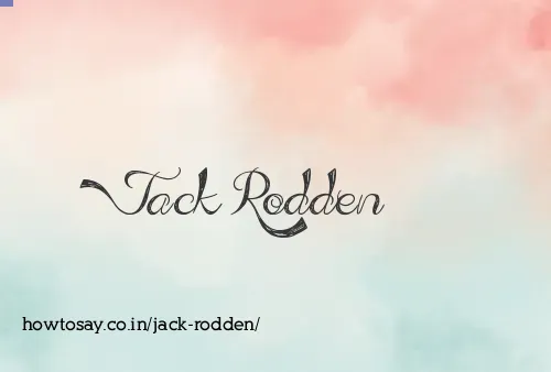 Jack Rodden