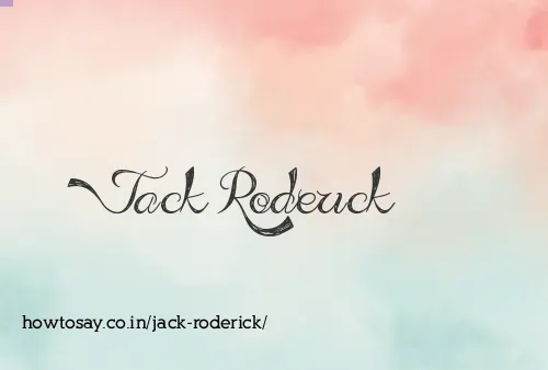 Jack Roderick