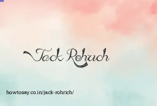 Jack Rohrich