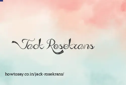 Jack Rosekrans
