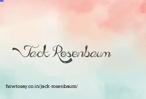 Jack Rosenbaum