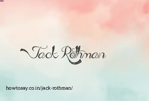 Jack Rothman