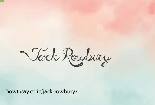 Jack Rowbury